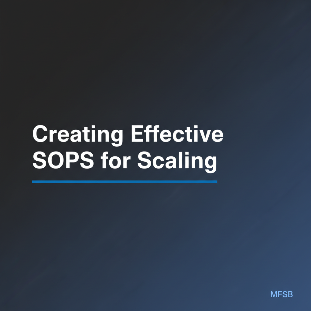 Creating Effective SOPs for Scaling