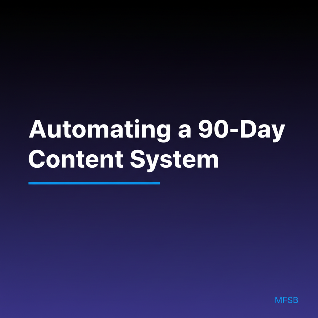 Automating a 90-Day Content System
