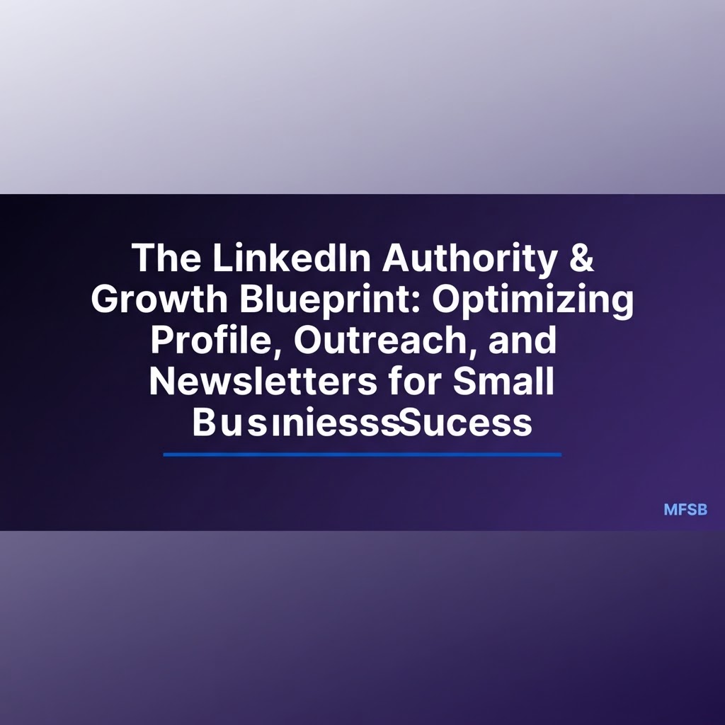 The LinkedIn Authority & Growth Blueprint: Optimizing Profile, Outreach, and Newsletters for Small Business Success