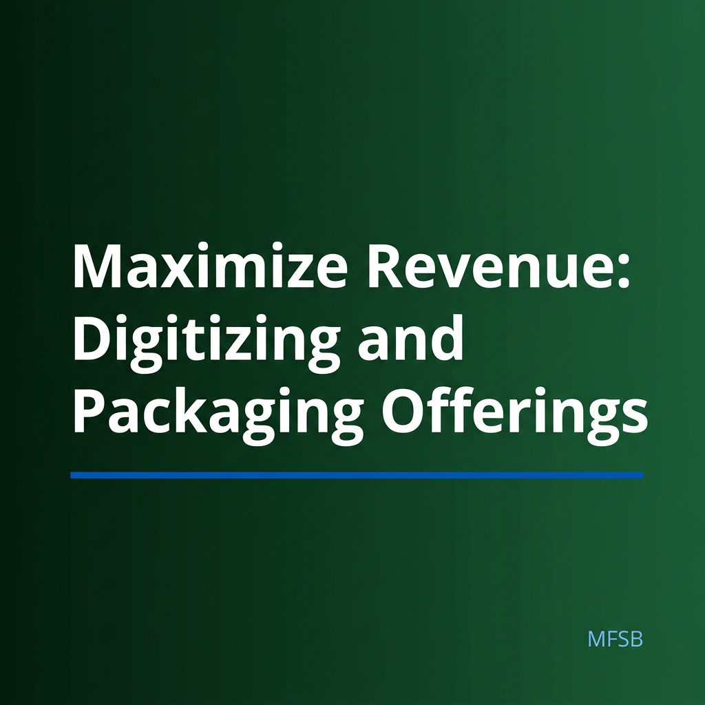 Maximize Revenue: Digitizing and Packaging Offerings