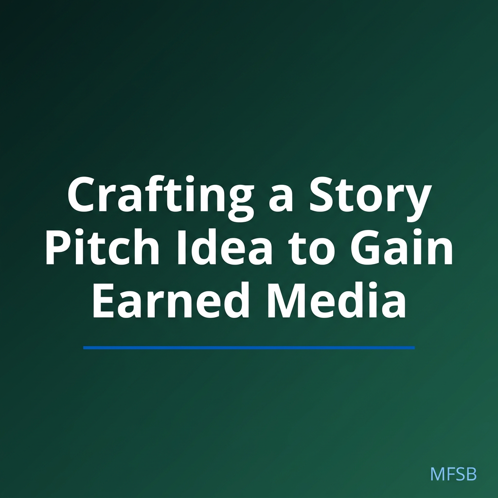 Crafting a Story Pitch Idea to Gain Earned Media framework