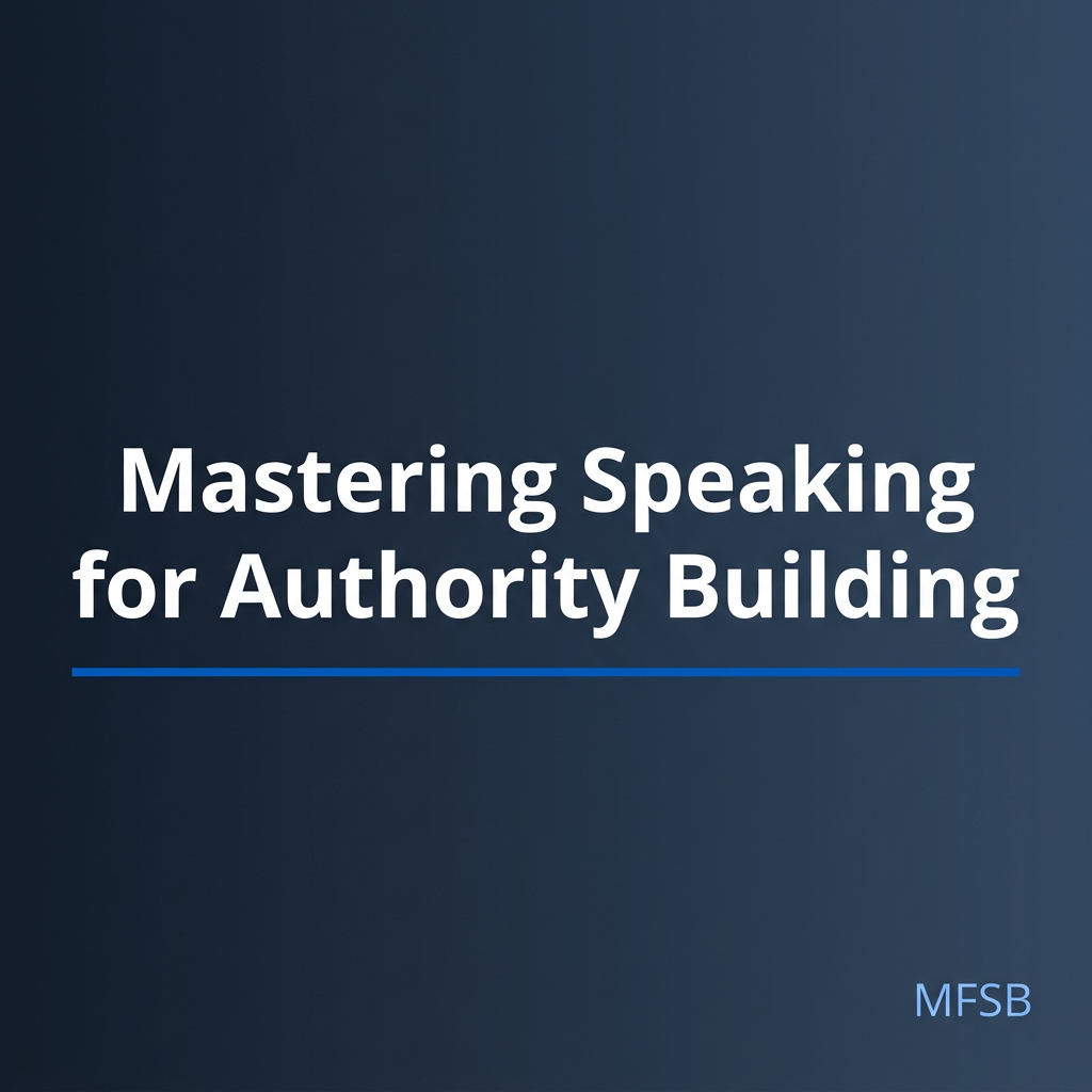 Mastering Speaking for Authority Building