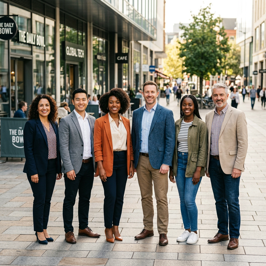 Diverse group of small business owners