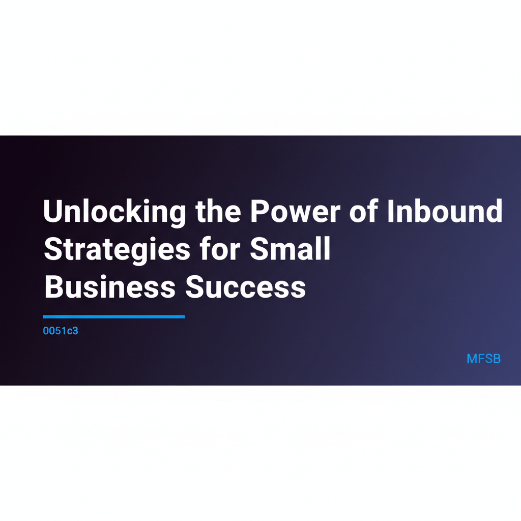 Unlocking the Power of Inbound Strategies for Small Business Success