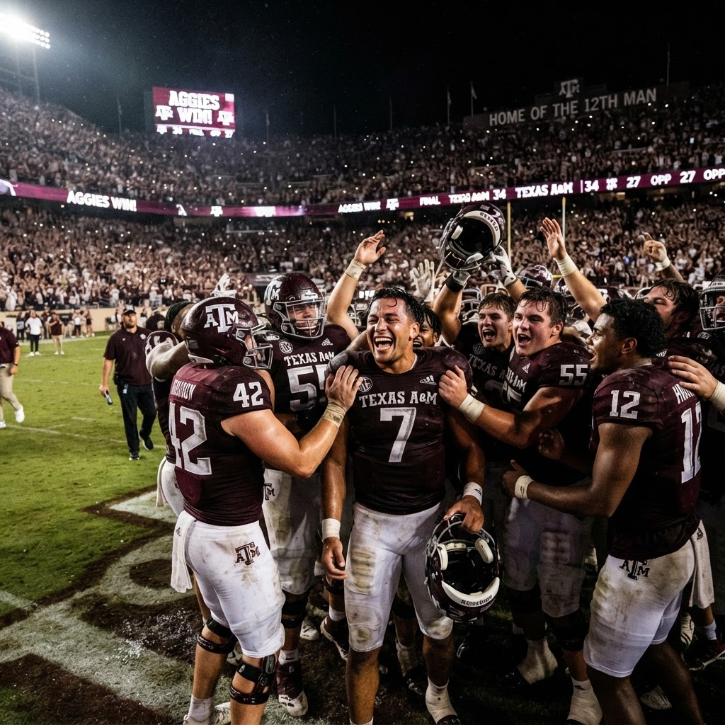 Kentucky Stuns Texas A&M at Kyle Field in SEC Clash