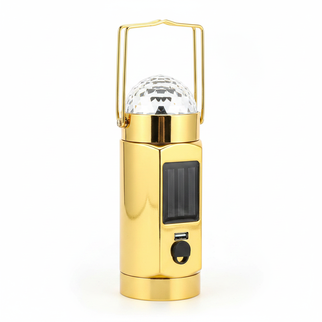 SH Magic Cool Solar LED Camping Lantern with Disco Light