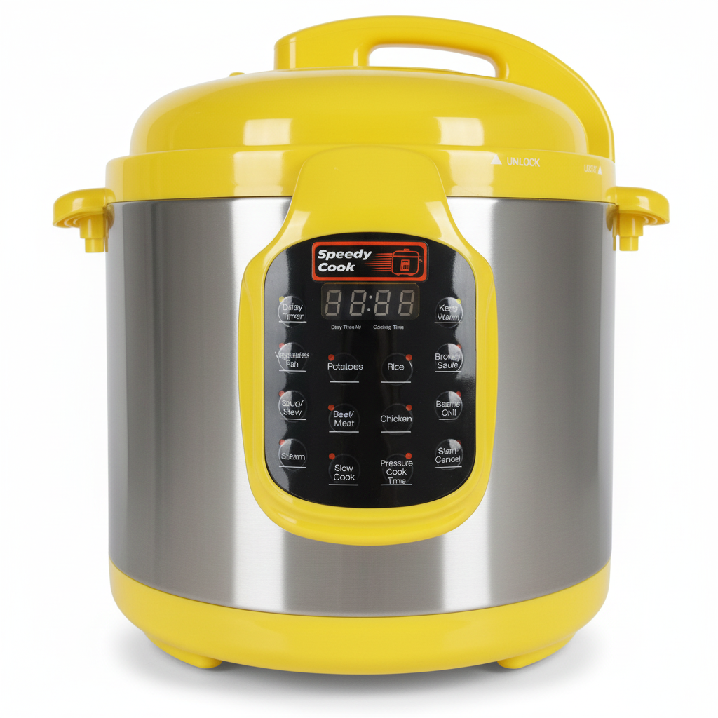 Speedy Cook 6 QT Digital Pressure Cooker – Yellow