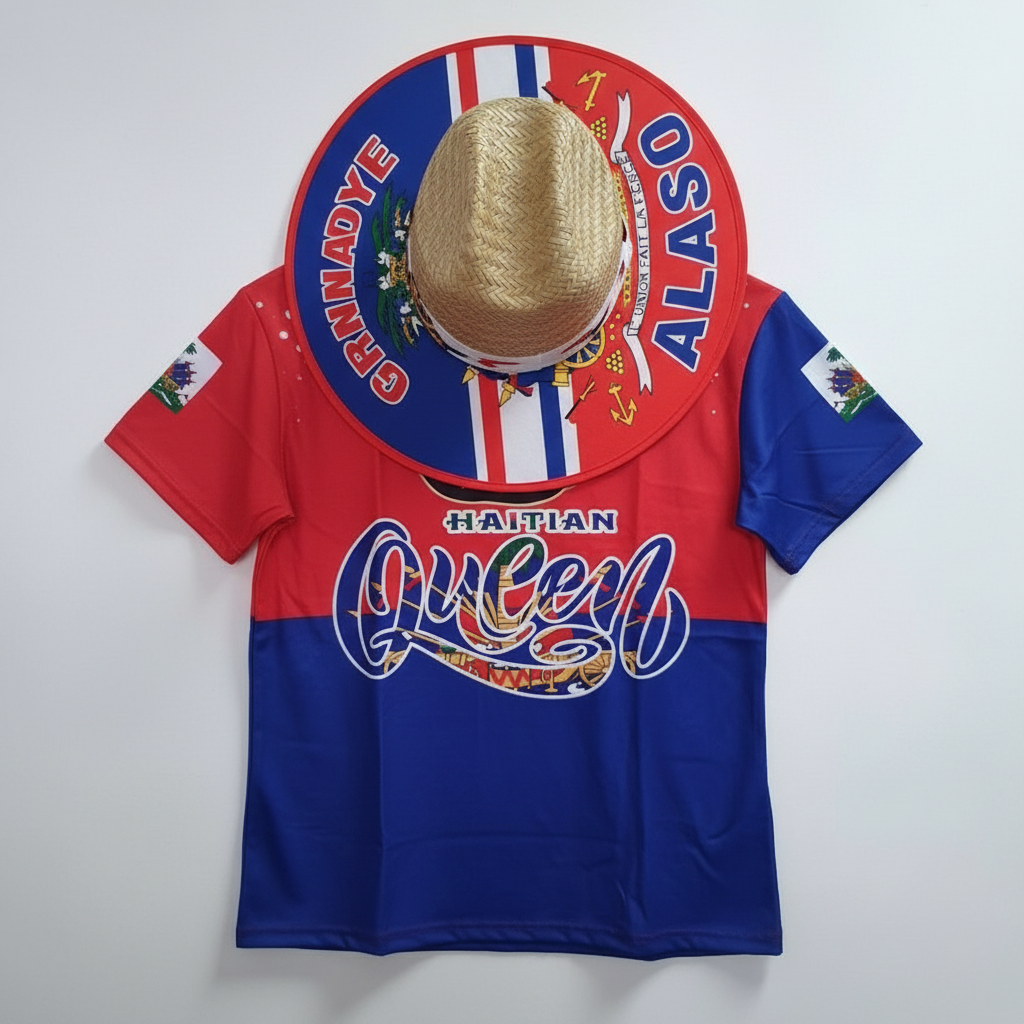 Haitian Queen Carnival Set – ALASO Grenadye Hat & T-Shirt