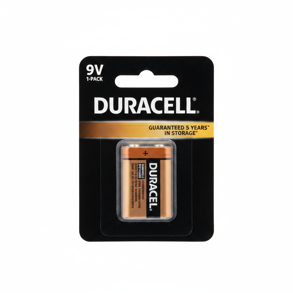 Duracell 9V Battery – 1 Pack (Expires Mar 2028)