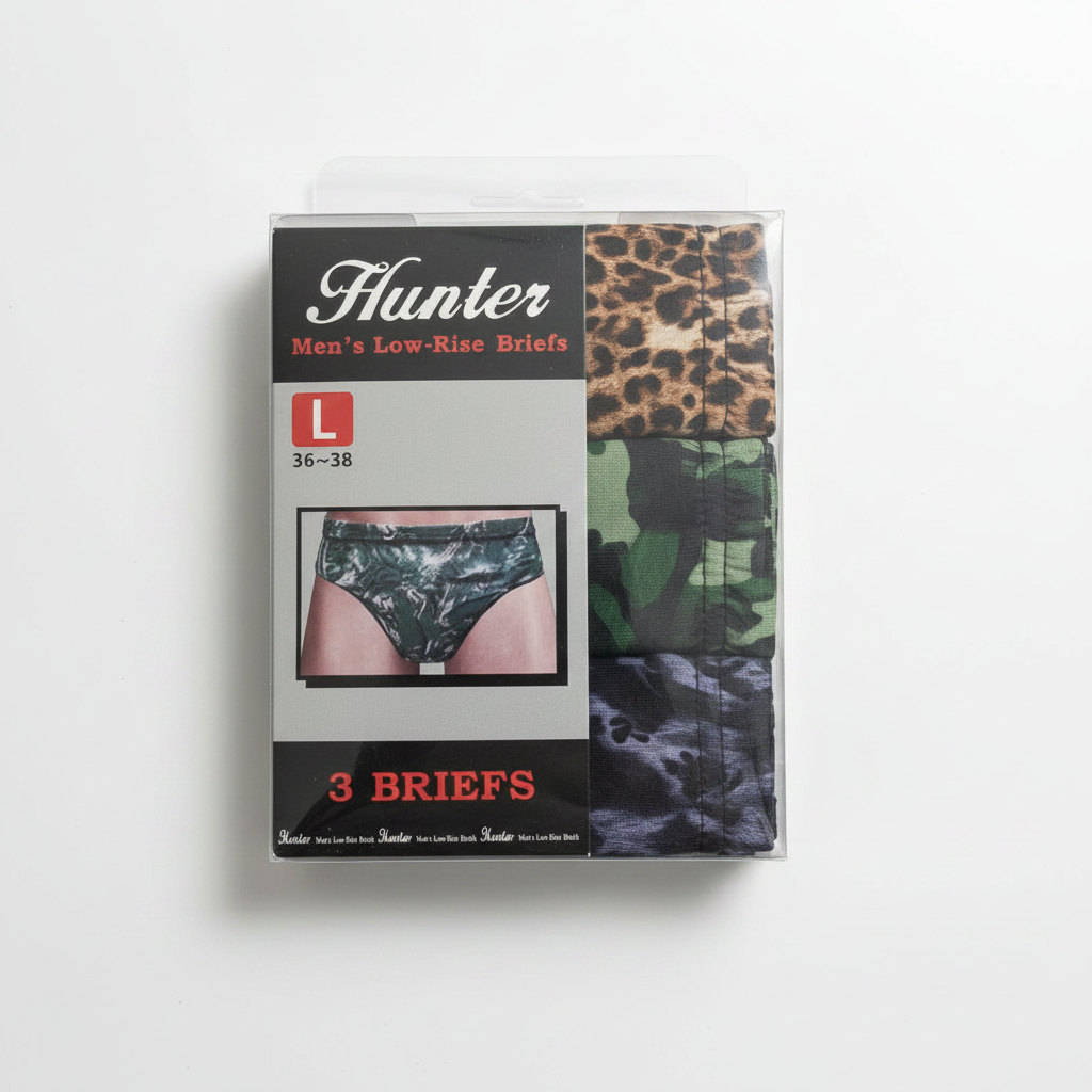 Hunter Men's Low-Rise Briefs 3-Pack – Camo Print (Size L)