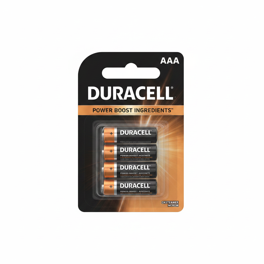 Duracell AAA Batteries – 4 Pack with Power Boost (Expires Mar 2036)