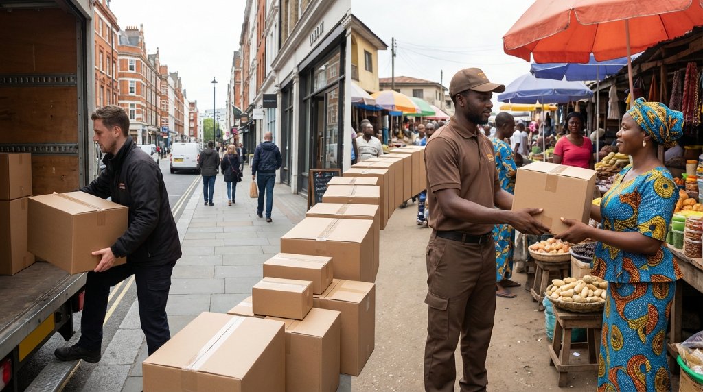 Door-to-door cargo being handed over from UK to Nigeria - NaijaCargo Express
