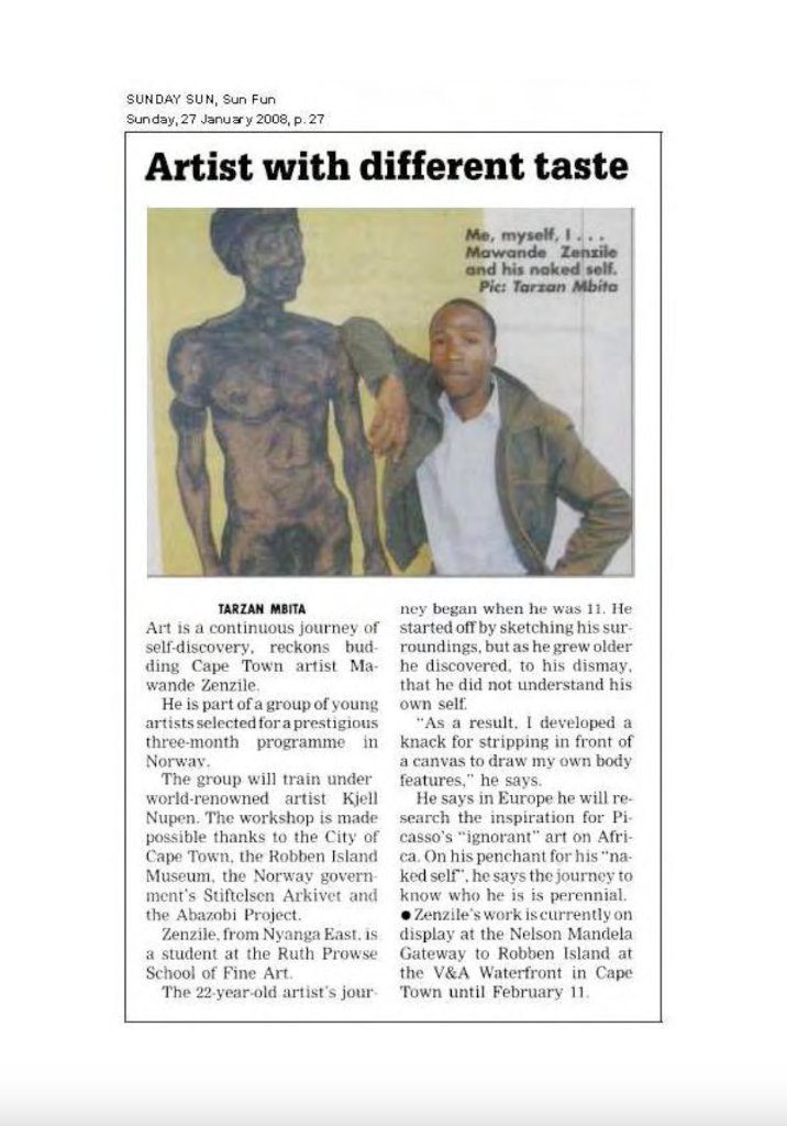 Artist with different taste — Sunday Sun, January 2008