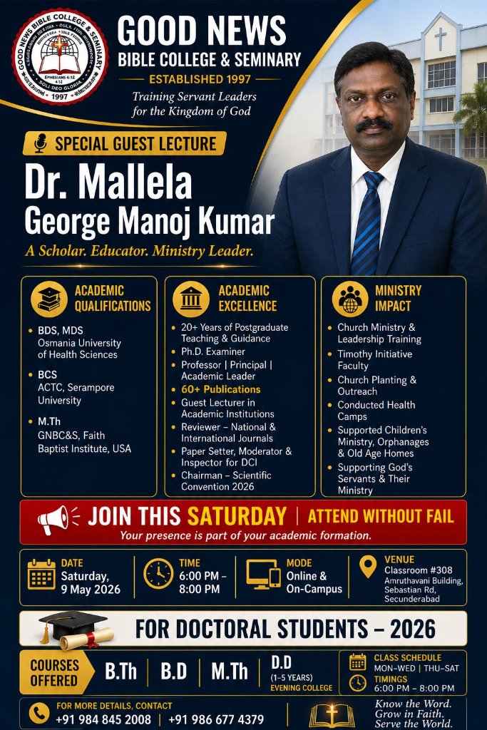 Dr. Mallela George Manoj Kumar