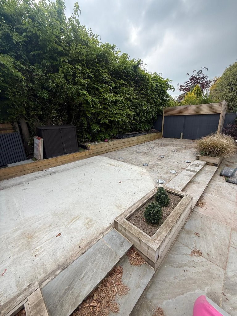 Ground screw and steel frame garden room project