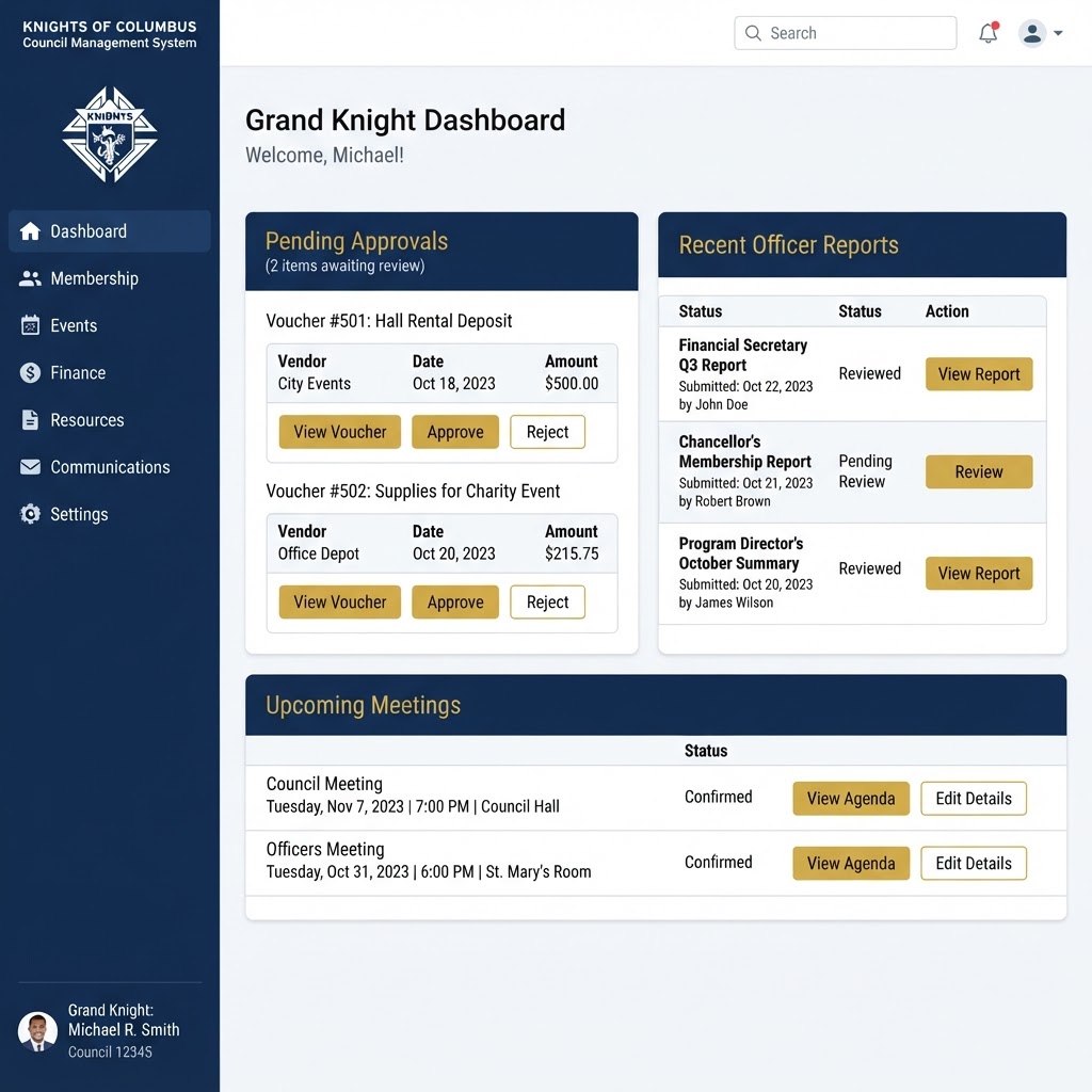 Grand Knight Workspace preview