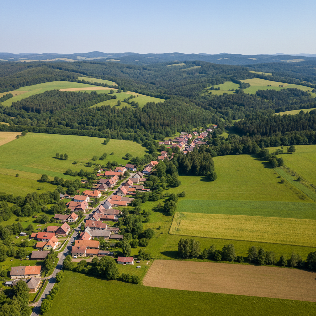 Letecký pohled – krajina