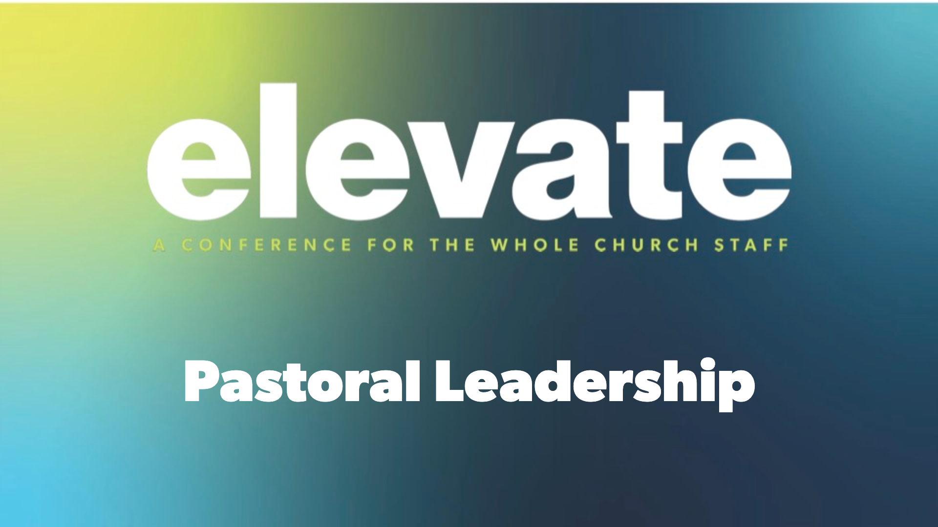 Pastoral Leadership
