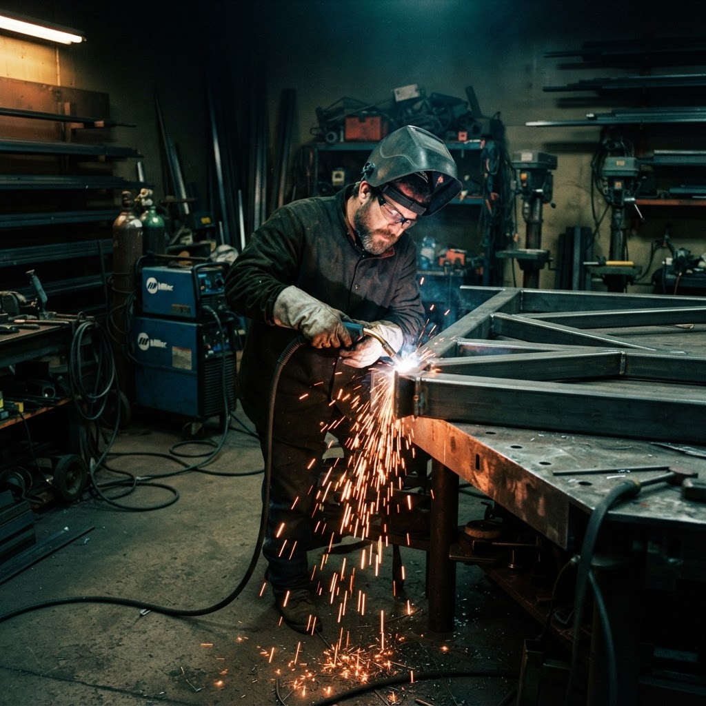 Manufacturing crew at work