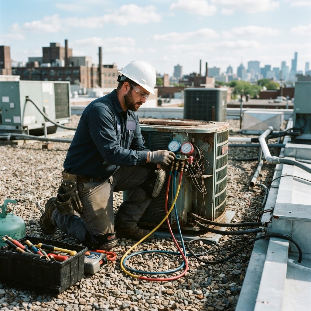 HVAC crew at work