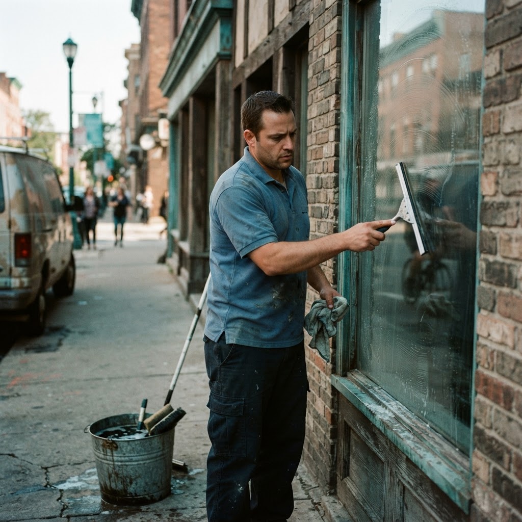 Window Cleaning crew at work