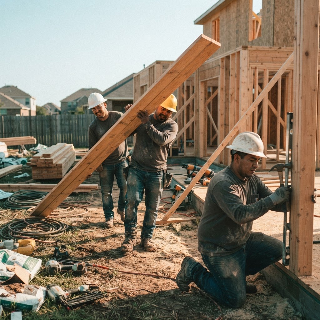 Construction crew at work