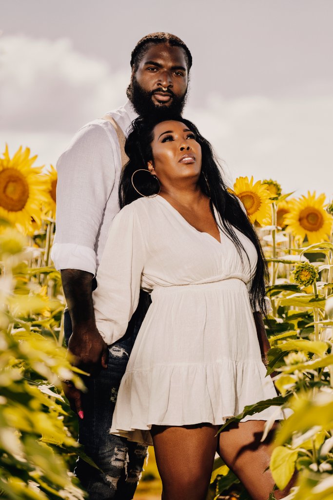 Radiant Love: Chris & Kenneth's Sunflower Field Engagement
