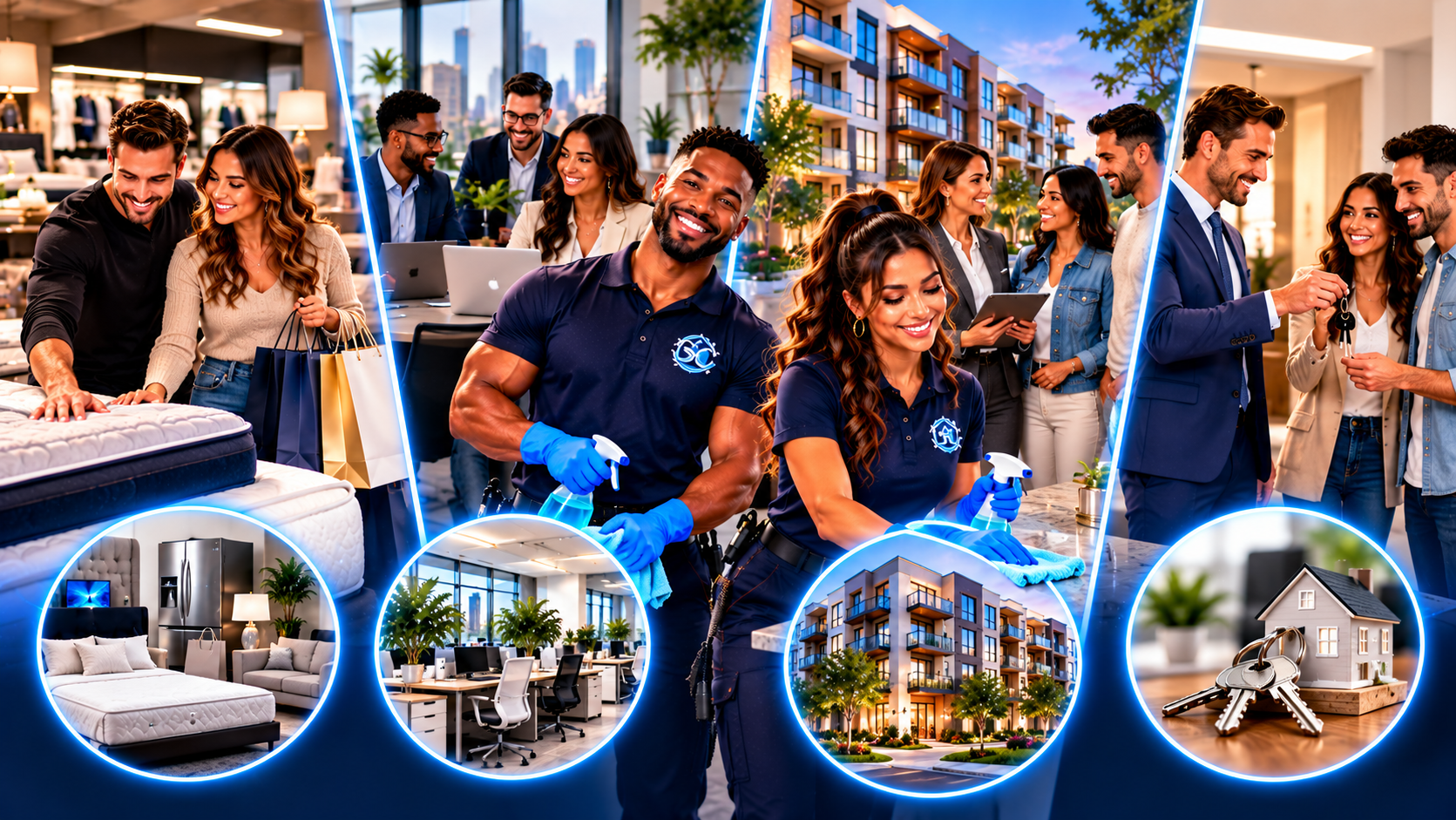 SimpleCleanz partnership showcase — retailers, employers, apartment operators, and real estate professionals