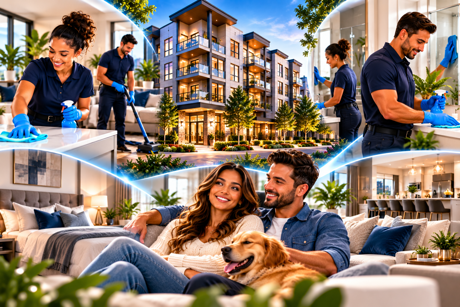 SimpleCleanz Built-In-Lease™ — a resident signing a lease with scheduled cleaning services included