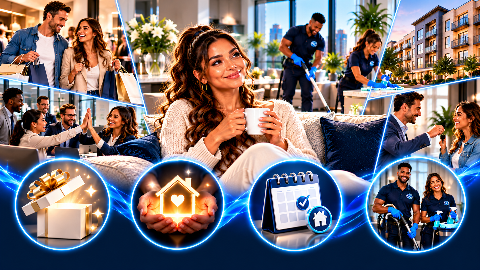 SimpleCleanz Business Rewards — shopping, cleaning, resident experiences, and gift rewards