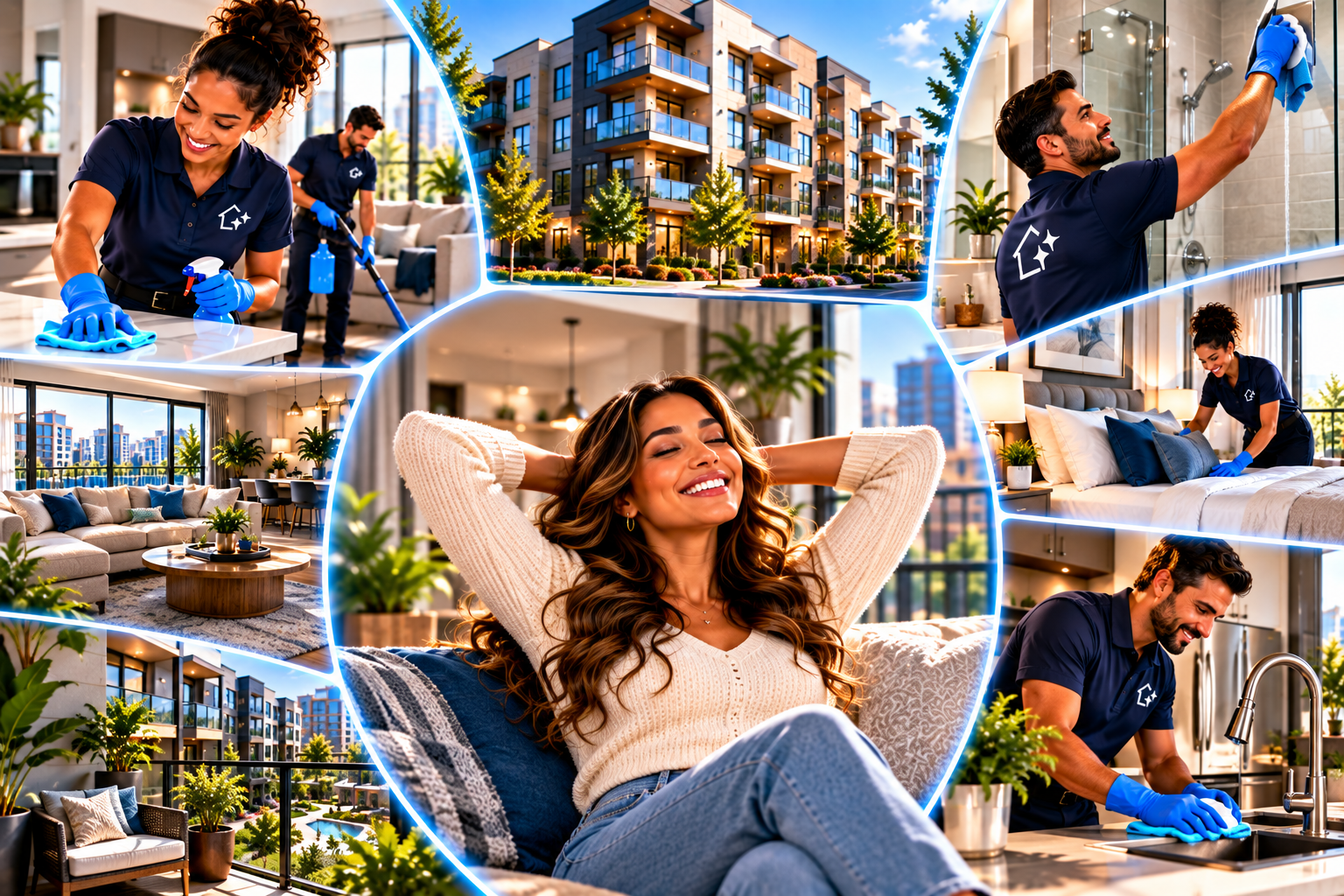 SimpleCleanz professional apartment and condo cleaning service collage