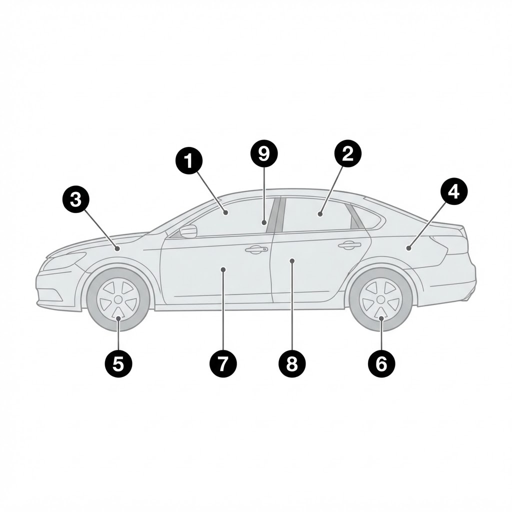 Diagrama Lateral Direita (passageiro)