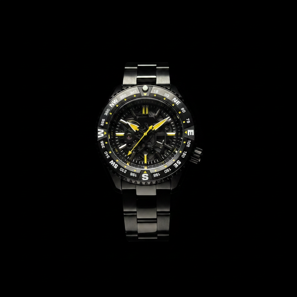 Black Compass Field Watch