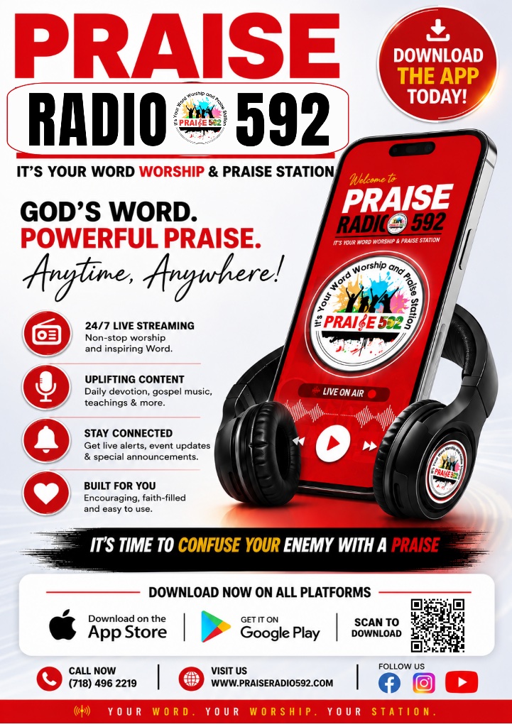 Download the Praise Radio 592 App - God's Word, Powerful Praise, Anytime, Anywhere!