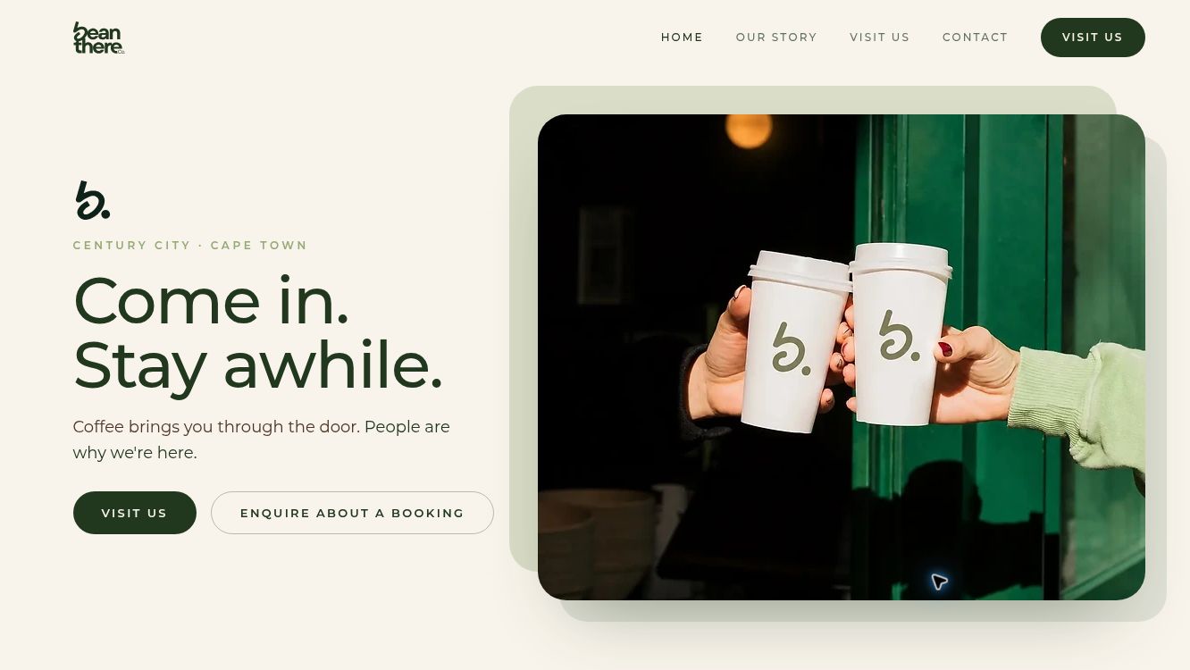 Beanthereco website homepage