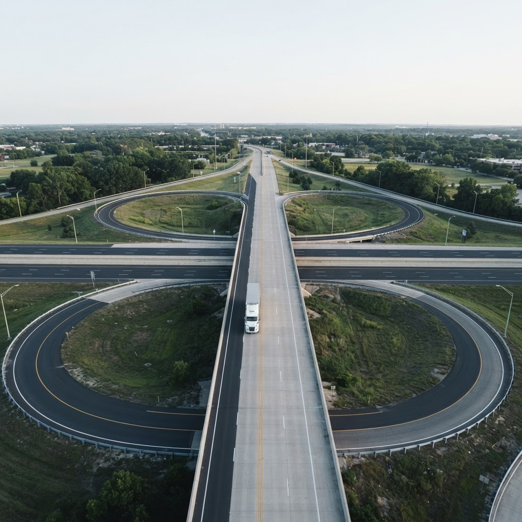 Modern interstate highway interchange — Driver Legitimacy Initiative