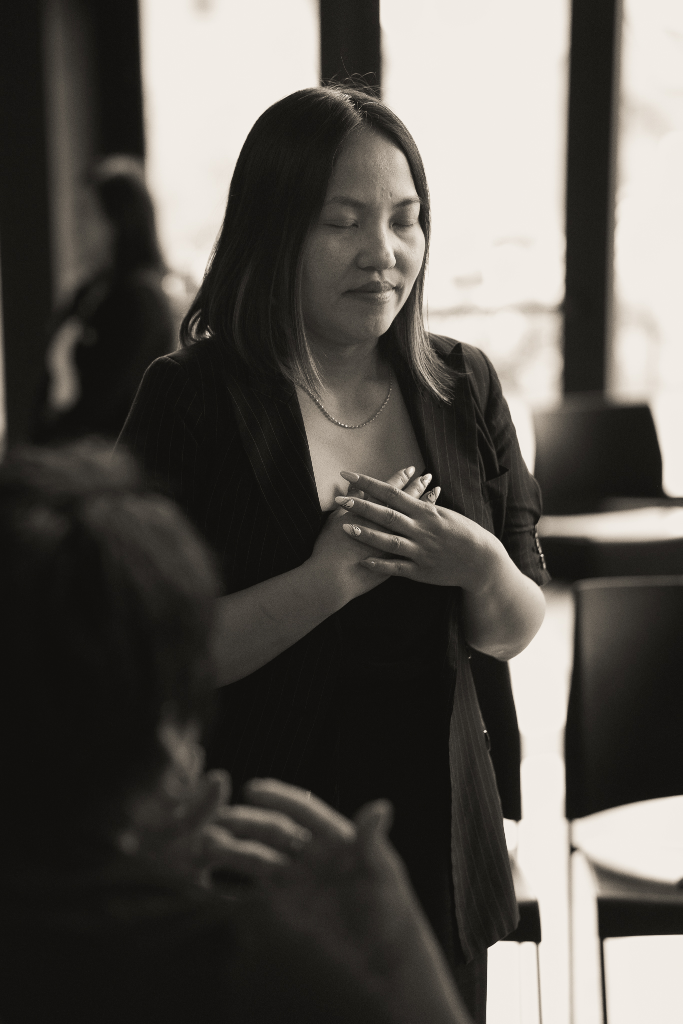 Woman speaking