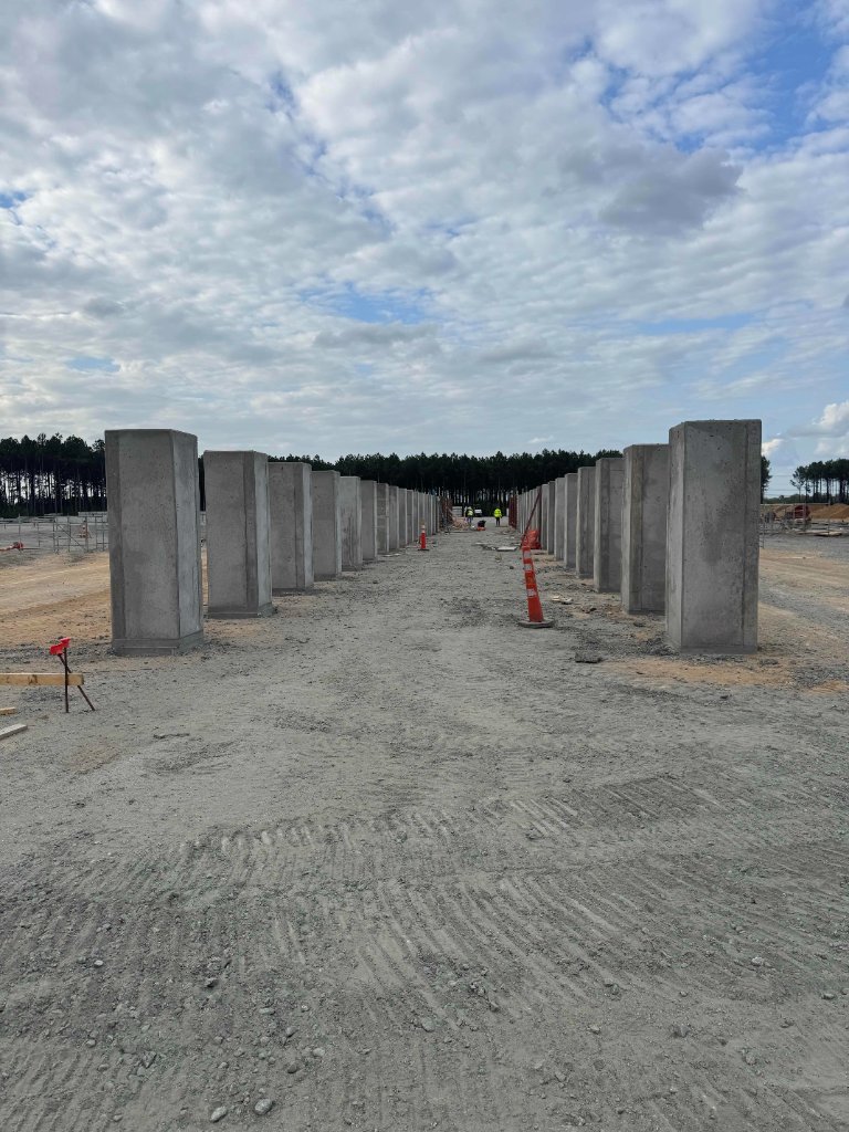 Foundation Piers Under Construction