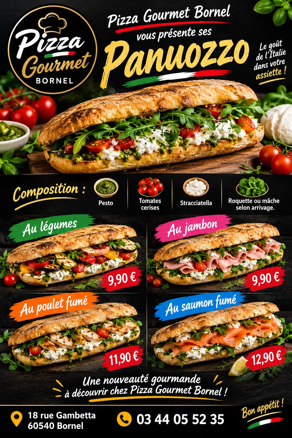 Nouveauté Panuozzo - Pizza Gourmet Bornel