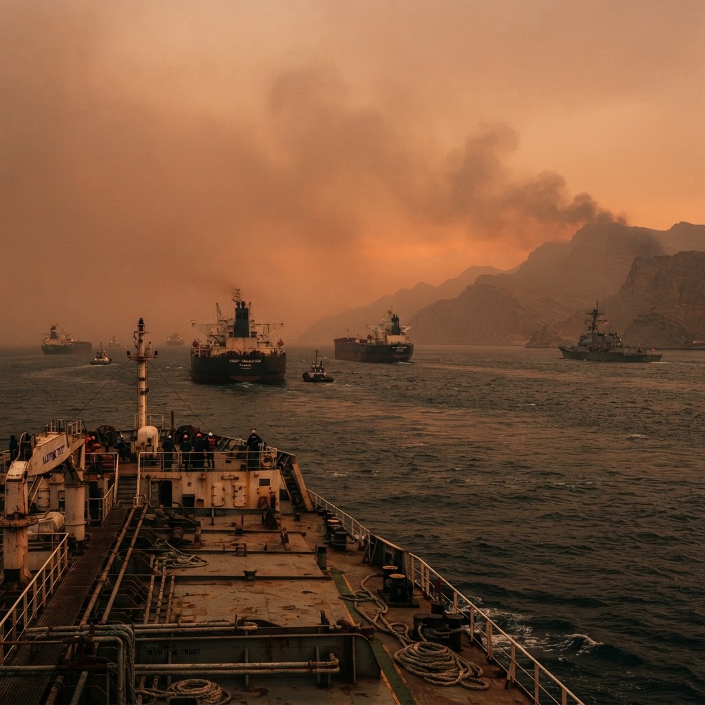 Tankers in the Strait of Hormuz