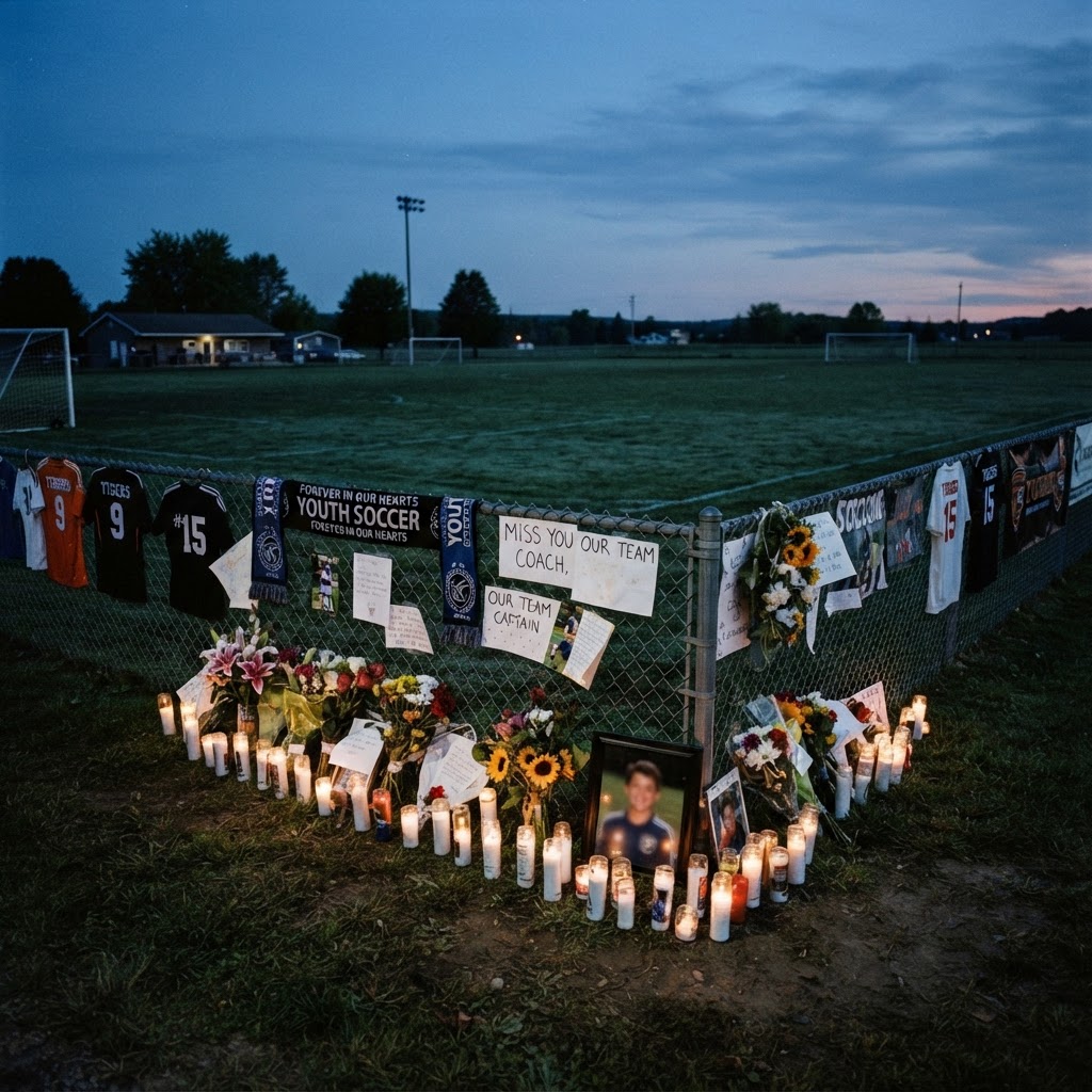 Memorial at a youth soccer field