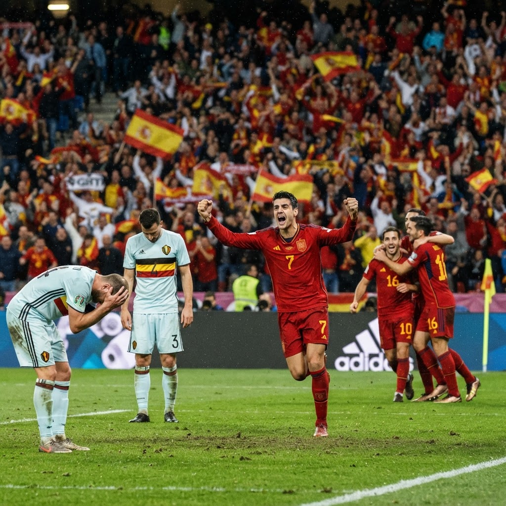 World Cup match action inspired by Spain's quarter-final win