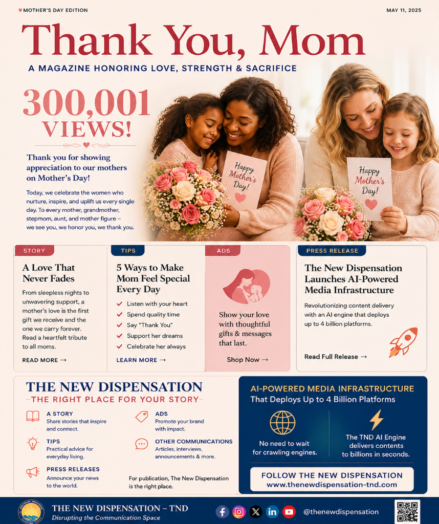 Thank You for 300,001 Views! Our Readers Show Overwhelming Love This Mother's Day