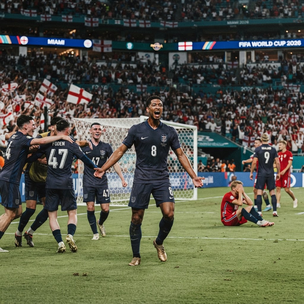 England celebrate after beating Norway in extra time at the World Cup