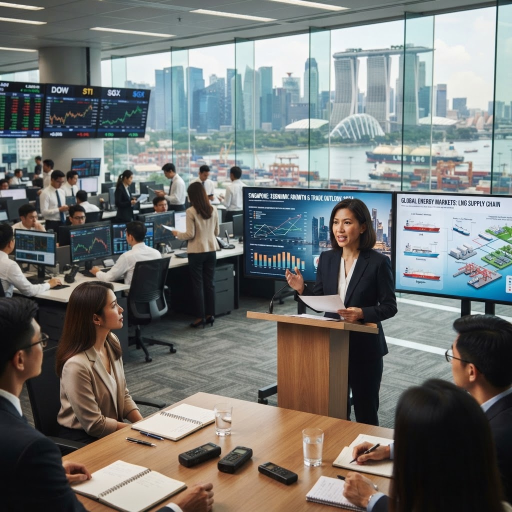 Singapore finance and LNG policy briefing visuals