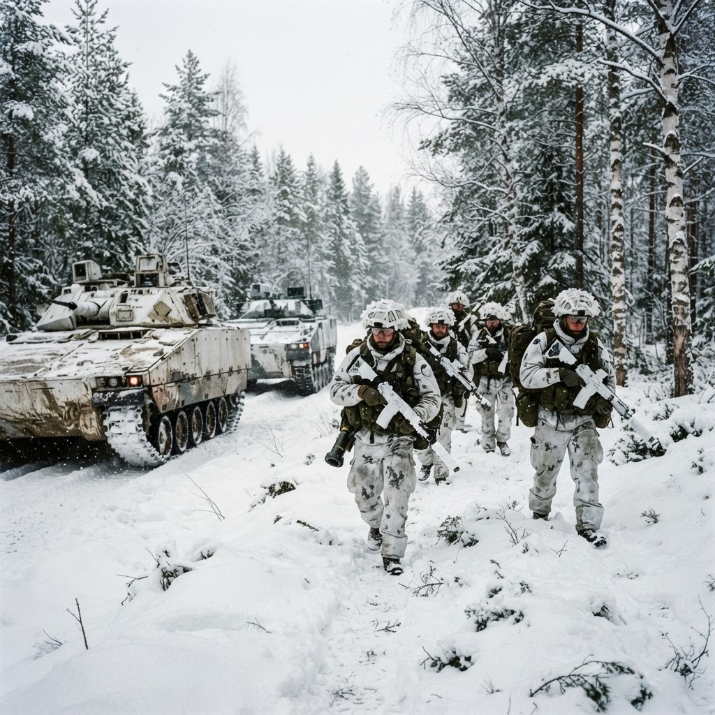 Allied forces have stepped up exercises along NATO's eastern flank. (Illustration)