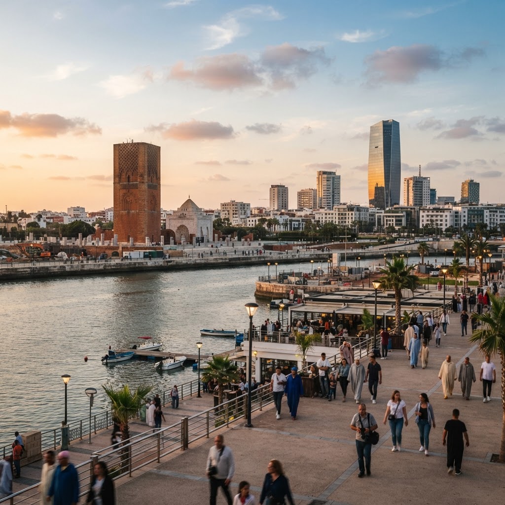 Morocco development and modernization scene in Rabat