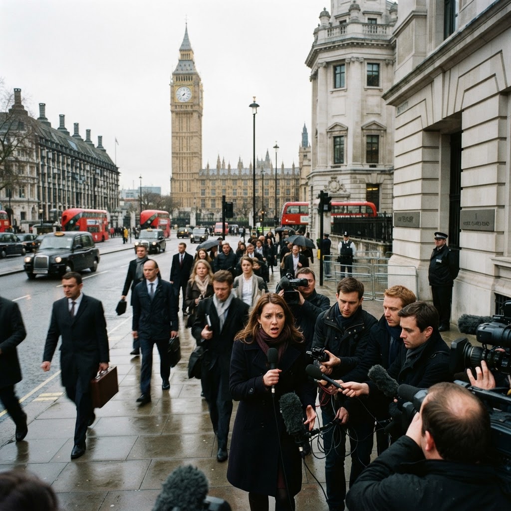 Political and economic atmosphere in Westminster, London