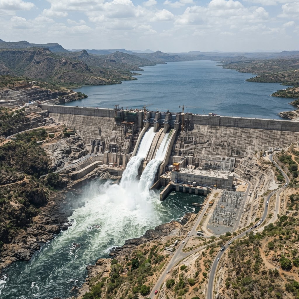 Grand Ethiopian Renaissance Dam on the Blue Nile