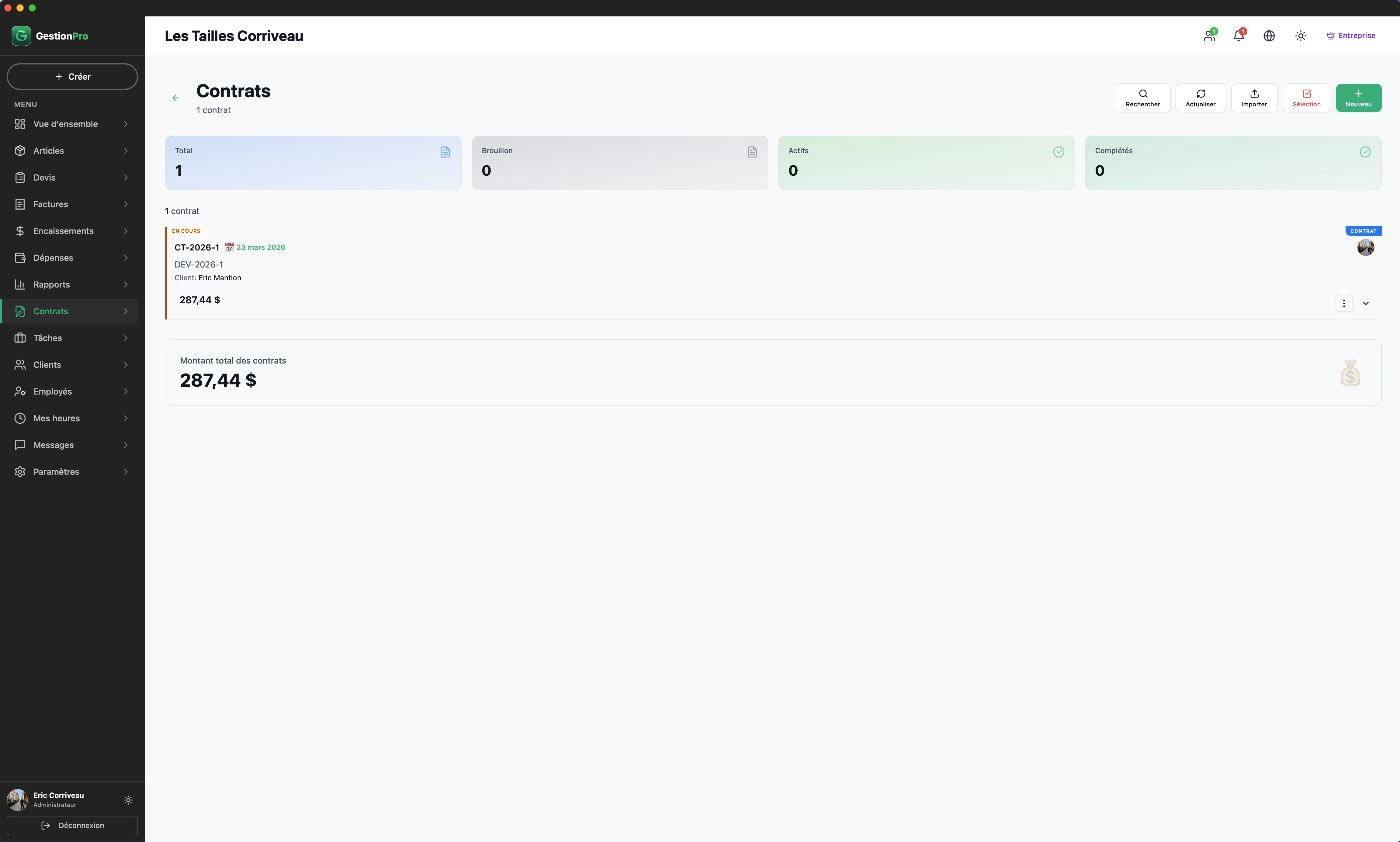 Module de contrats GestionPro